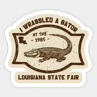 Alligator Wrestling Sticker